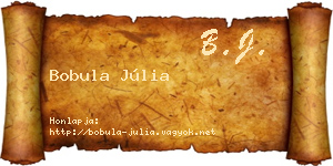 Bobula Júlia névjegykártya